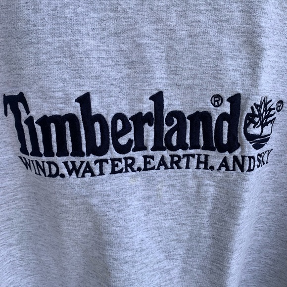 Vintage 90s Timberland Embroidered Heavyweight Sweatshirt Size M - Picture 2 of 9